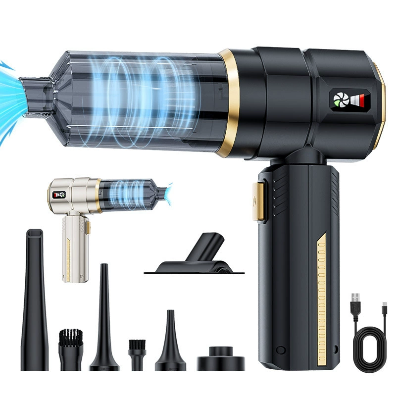 Автомобильный пылесос с цифровым дисплеем, маленький, большой всасывающий бытовой автомобильный портативный двойного назначения, ручной автомобильный пылесос, оптовая продажа