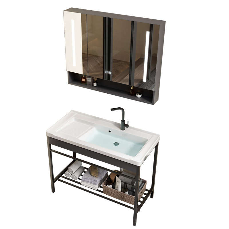 lavabo de cerámica acero inoxidable soporte tablero lavabo lavabo con tablero de fricción balcón lavabo lavabo integral lavabo piscina