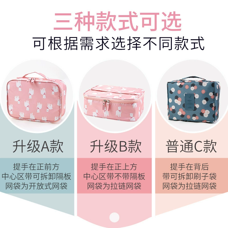 Косметичка Korean ручная, вместительная из AB-полиэстера, многосекционная портативная