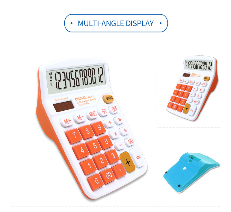 Solar Calculator Bright Orange
