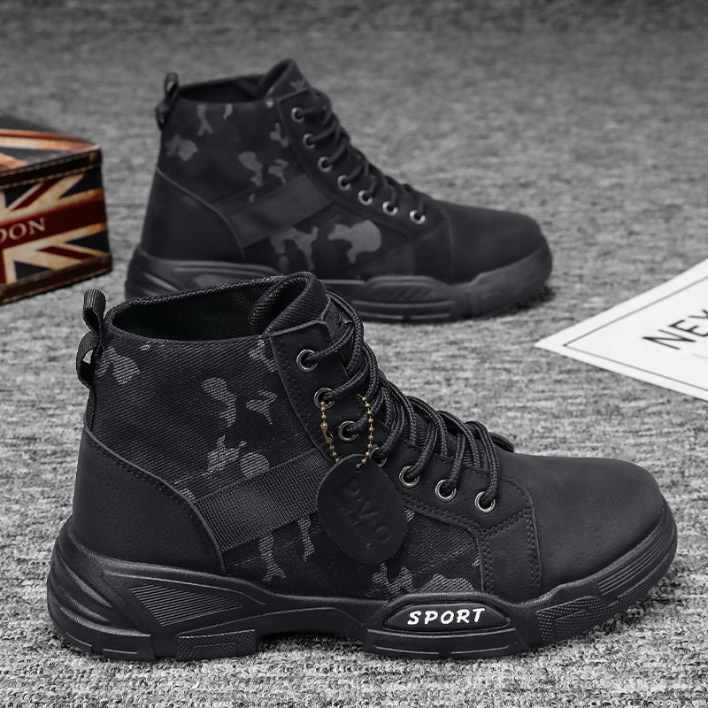 Martin botas de hombre otoño zapatos de hombre 2024 nuevas botas de trabajo anti-deslizante desgaste zapatos de trabajo de tendencia de hombre zapatos de moda