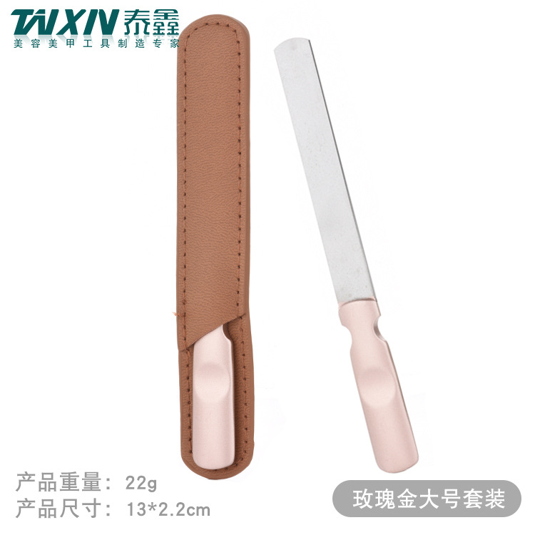 Al por mayor archivo de uñas de doble cara al por mayor archivo de uñas de acero inoxidable de cuatro lados tira de molienda de uñas traje de herramienta de manicura