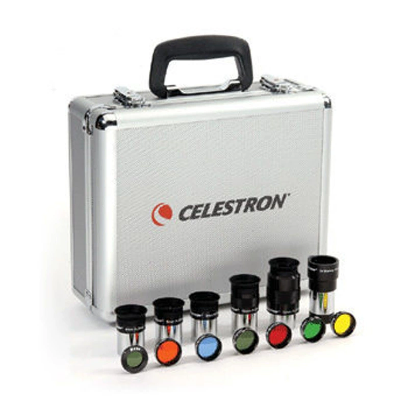 Набор окуляров Celestron, комбинированная лупа, фильтр, астрономический телескоп, алюминиевая коробка, аксессуары, профессиональное наблюдение за звездами 1.