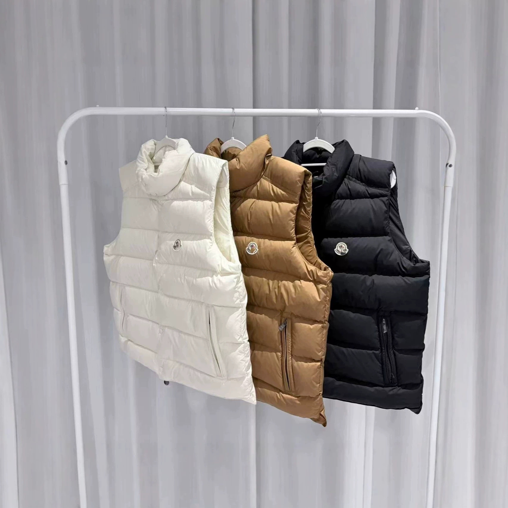 【Dujia】Mengjia high-end unisex down vest with simple zipper, versatile stand-up collar, and warm design