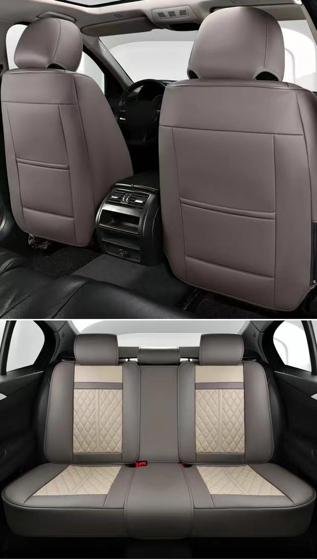 Car Seat Cushion Nappa Leather, Universal 5-Seat