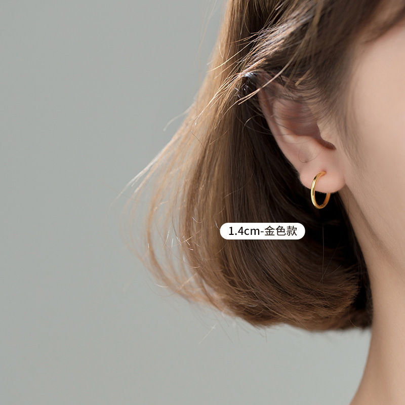 Eloch s925 plata sin agujeros de orejas clip de orejas para mujeres simple anillo aretes primavera sin agujeros de orejas joyas de orejas G7250