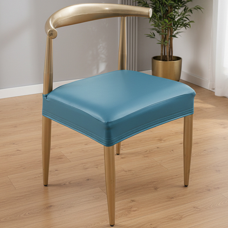 Cubierta de silla de cuero azul de West Lake