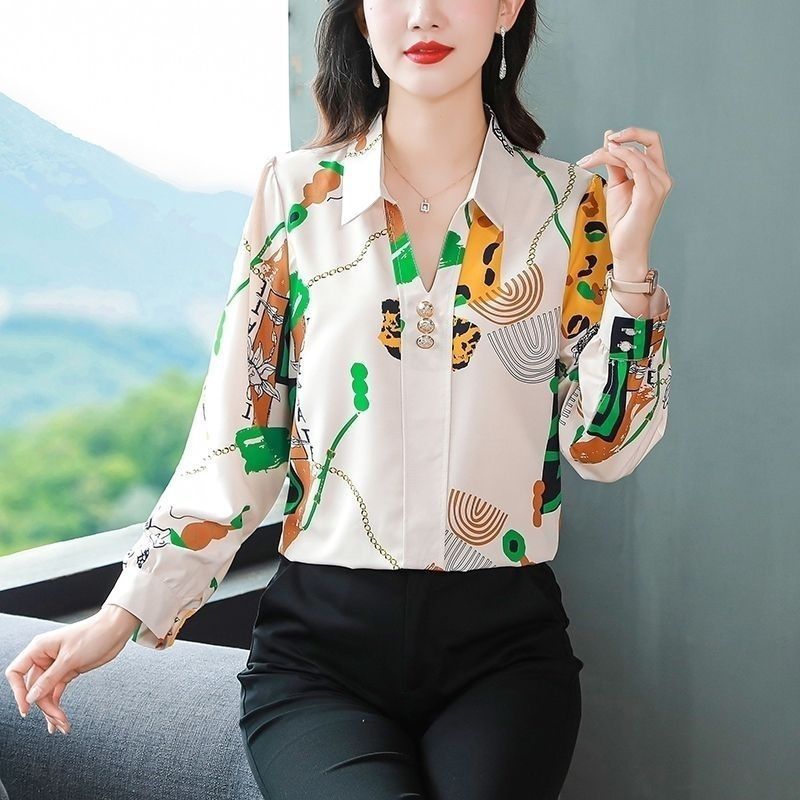 녹색 꽃무늬 긴소매