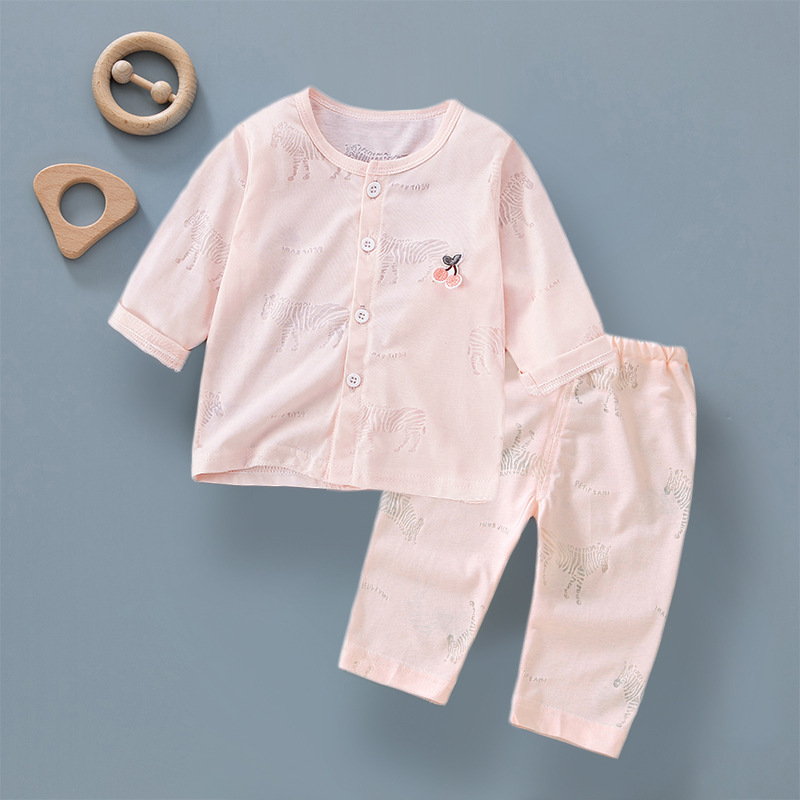 Bebé aire acondicionado ropa traje fino pijamas de verano inicio desgaste