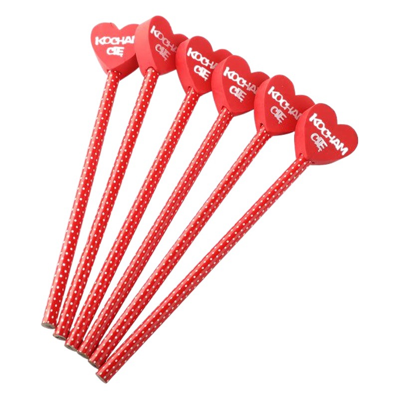 cross-border special for valentine's day pencil stamp ruler note pad hb wooden pencil students children write bytes