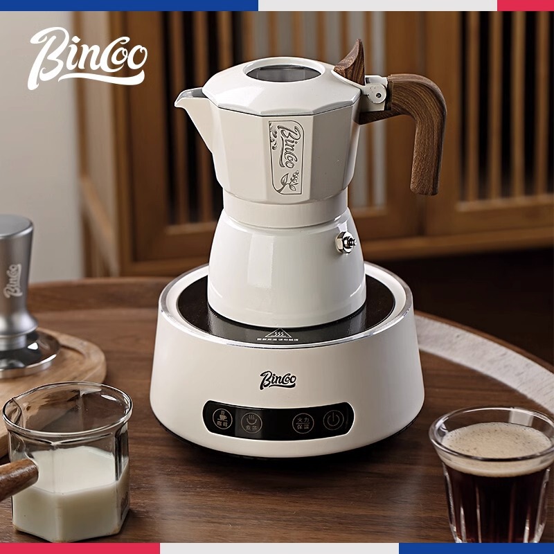Bincoo Double Valve Coffee Mocha Pot Italian Concentrate High Temperature Extraction Household Iced American Latte Coffee Appliances
