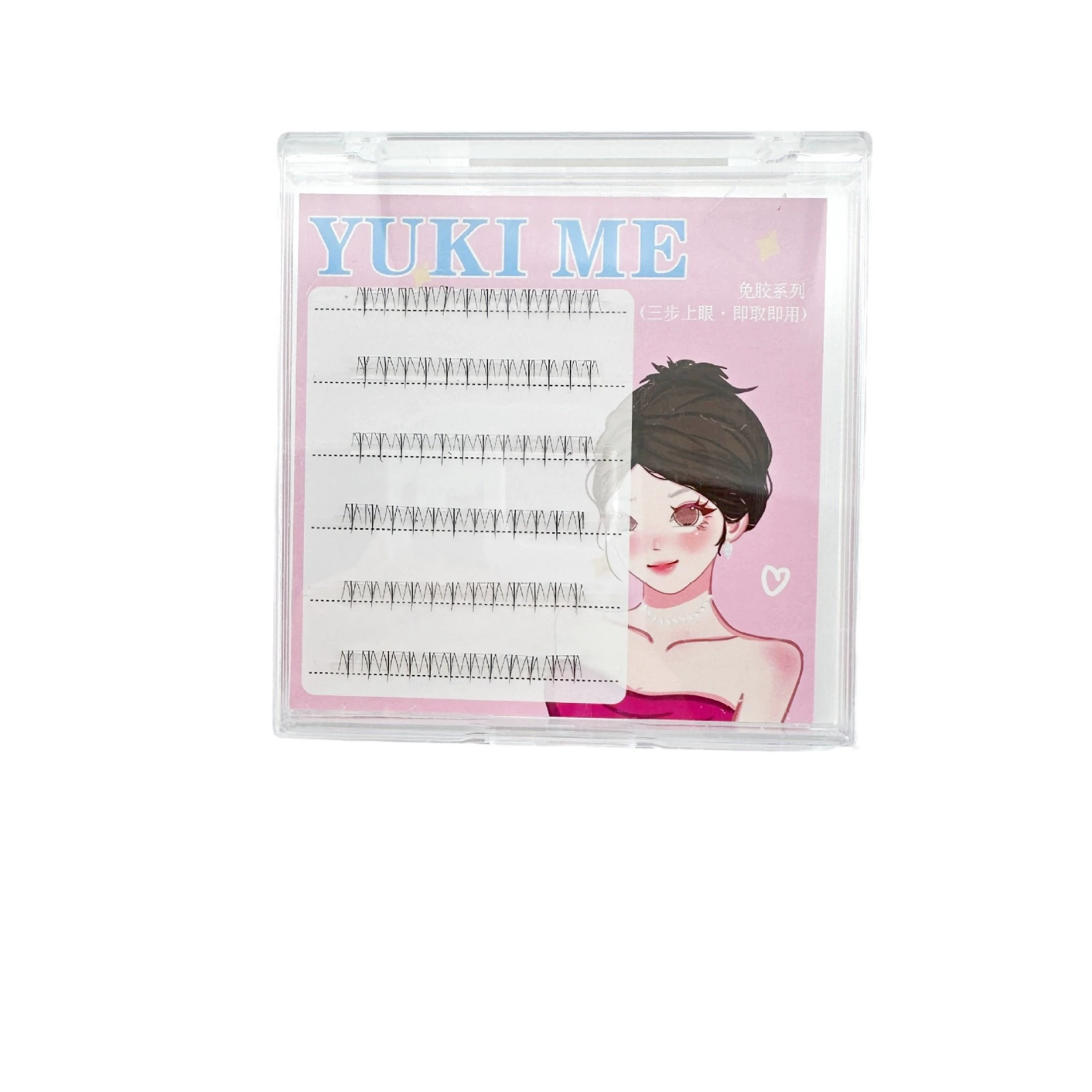 Yukime прозрачный клей, тонкая основа, небольшие огни под ресницами, женская сеть красный ветер, естественная мать, одиночный кластер клеевых ресниц