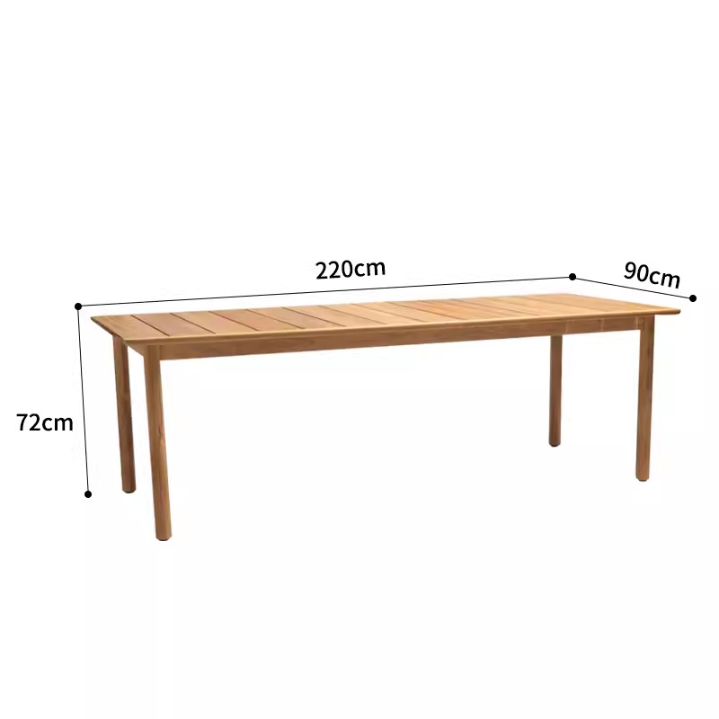 Mesa larga de teca 220