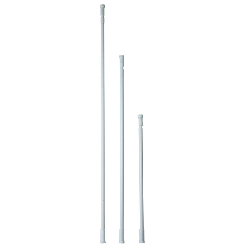 [Export Factory] Wholesale in Stock, Aluminum Alloy Powder-Coated White, Extendable No-Drilling Tension Curtain Rod