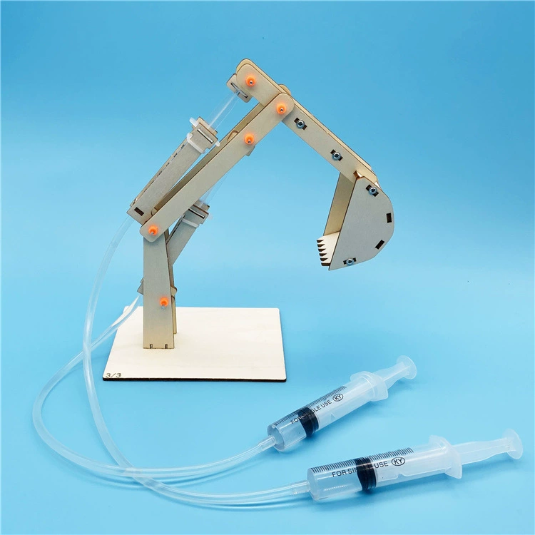 Stem, equipment for experiments for students, toy, hydraulic excavator, science and technology, physics, DIY
