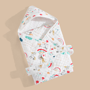 Хлопковое марлевое одеяло, детский ветрозащитный плащ для новорожденных, хлопковый спальный мешок