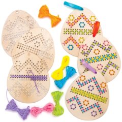 イースター木製カラーエッグ工芸品キットDIY手作り工芸品は子供の縫製と装飾に適している