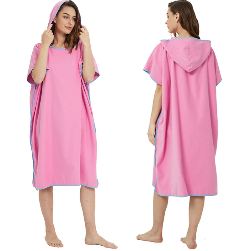 Spot Quick-Drying Cloak Double-Sided Velvet Hooded Bath Towel Absorbent Quick-Drying Diving Swimming Beach Adult Changing Bathrobe Spot Quick-Drying Cloak Double-Sided Velvet Hooded Bath Towel Absorbent Quick-Drying Diving Swimming Beach Adult Changing Bathrobe