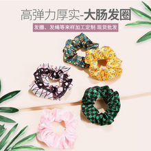 韩版新款发圈ins时尚布艺女头绳发饰韩国东大门大肠发绳发圈批发