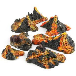 Cross-border export new simulation volcanic eruption suit model sand table static desktop decoration toy wholesale