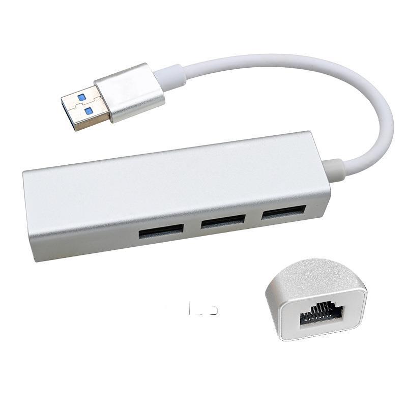 USB to 3.0Hub Gigabit Driver-Free Rj45 Wired Network Card Notebook Typec to 3Usb+Gigabit Network Port