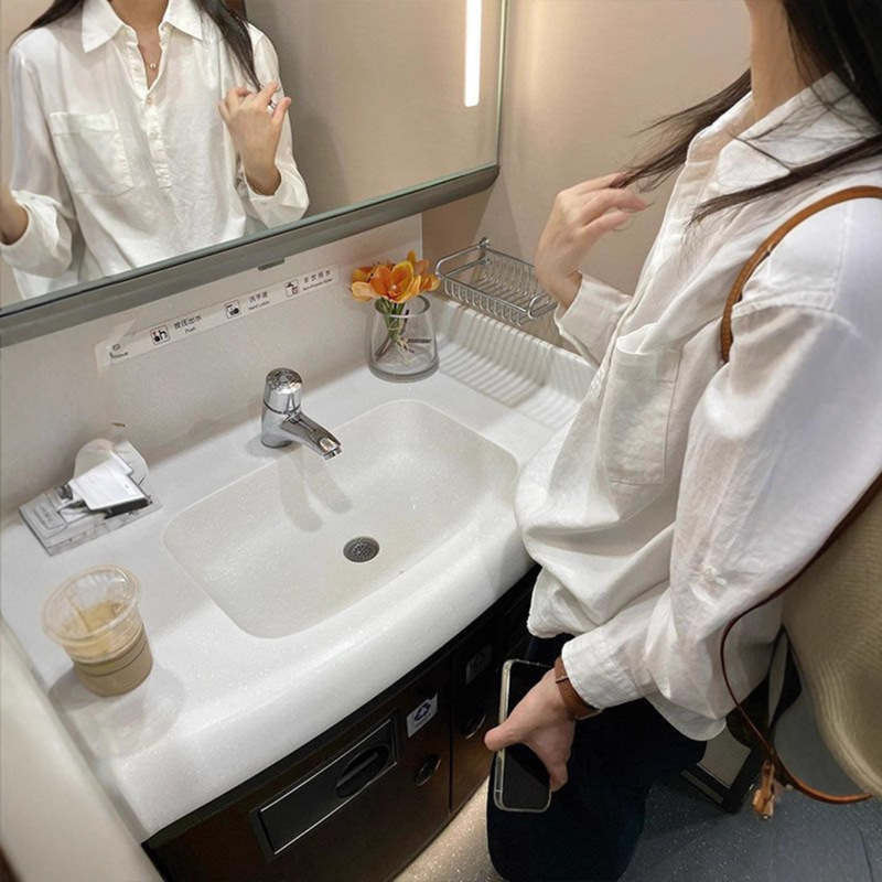 女性のための純綿白ポロシャツ、春先の新しいスタイル、フランスのハイエンドニッチ長袖トップデザイン|undefined