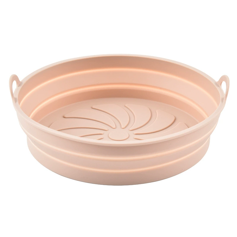 New folding silicone air fried pan baking disk home creative circular microwave oven boiling boiling tool