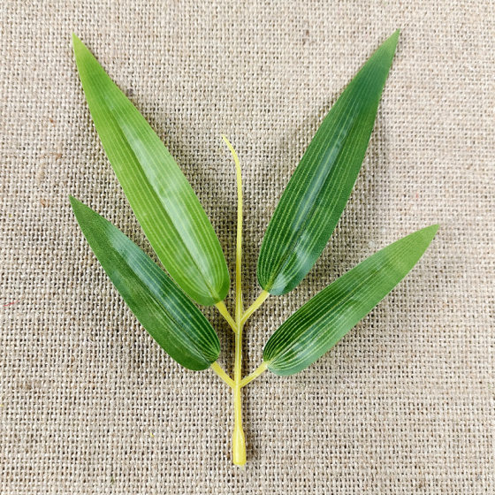 Imitation bamboo cotyledons 4 leaves small bamboo leaves bamboo branches glue fake bamboo leaves bamboo accessories courtyard indoor bamboo decoration