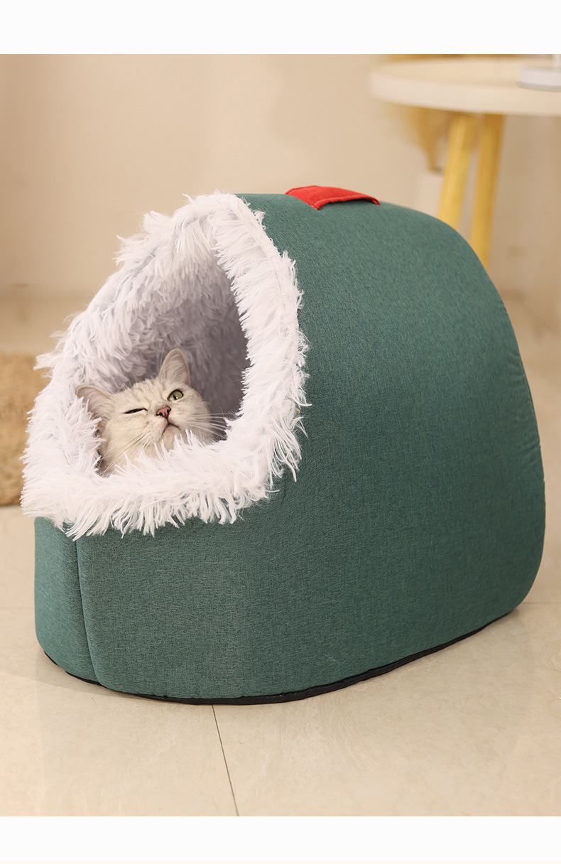 跨境批发猫窝冬季加厚保暖封闭式可手提小狗狗猫咪睡觉窝宠物用品