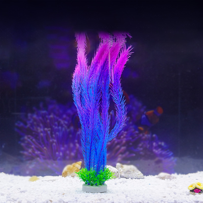 Simulación de hierba de cola de perro, hierba de ciempiés de plástico, exclusivamente para flores decorativas, peceras, paisajismo, suministros de flores falsas, agua de simulación