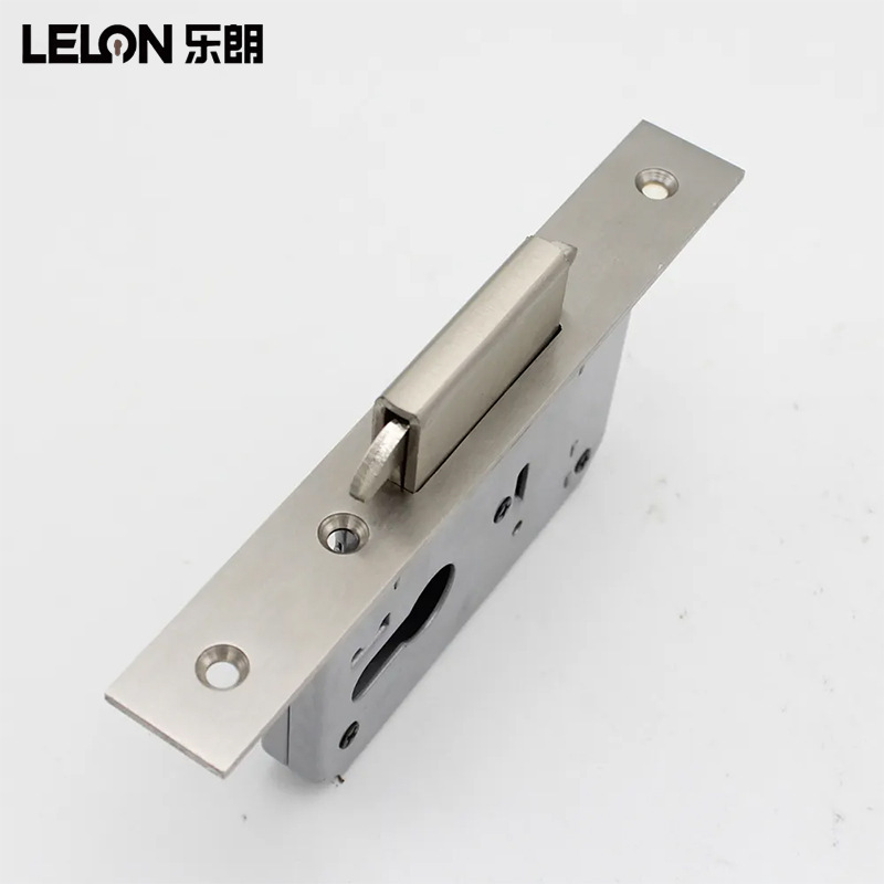 40 Acero inoxidable puerta corredera doble gancho cuerpo de la cerradura puerta corredera balcón aleación de aluminio accesorios de la cerradura de la puerta