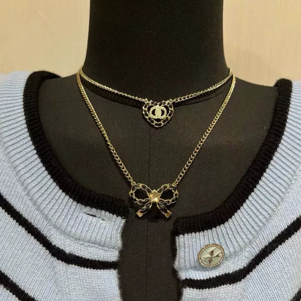 Xiaohongshu Popular Necklace for Women with Letters, Palace-Style Pearls, Internet Celebrity Style, Brass Material, Vintage Style, Factory Direct Sale