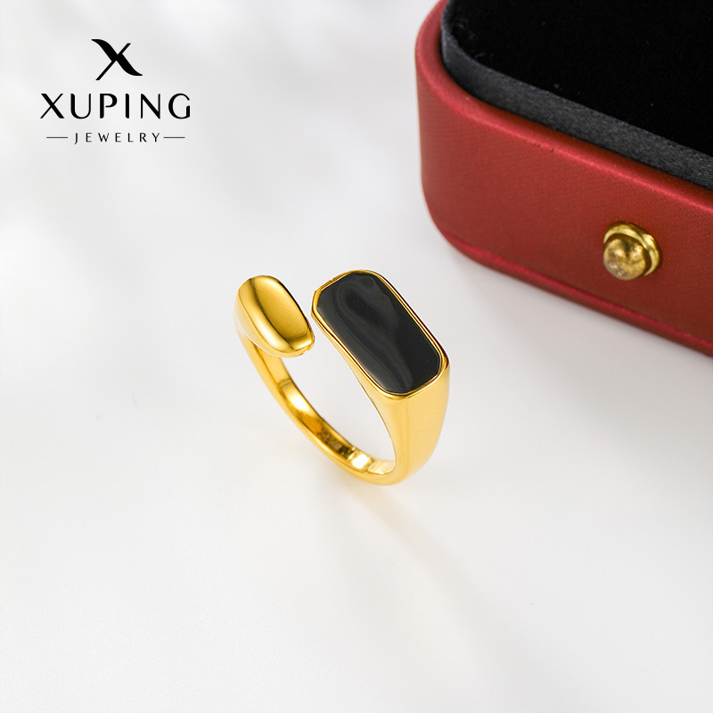 Xuping nueva abertura de acero inoxidable anillo ajustable nicho de diseño europeo y americano transfronterizo joyas personales simples al por mayor