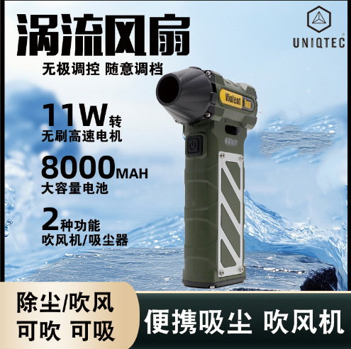 Nuevo ventilador de mano al aire libre transfronterizo Camping USB Infinite violento ventilador motor sin escobillas mini turbo ventilador