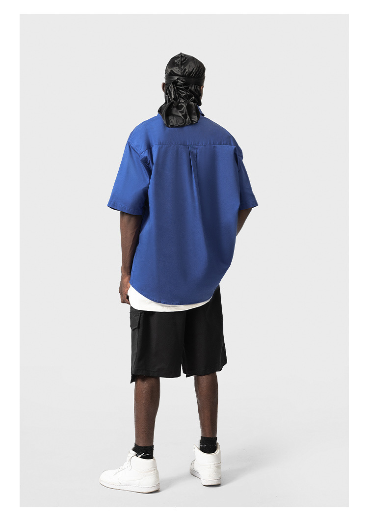 Versatile Unisex Short Sleeve Cotton Shirt - Image 6