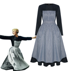 American musical "The Sound of Music" costume, Maria cosplay costume, Halloween cosplay stage performance costume