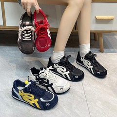 复古阿甘鞋女小白鞋2025秋季新款时尚潮酷拼色百搭休闲鞋德训鞋
