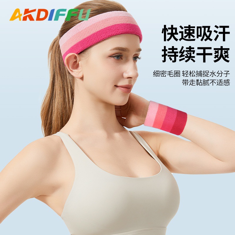 Nueva toalla absorbente de sudor pulsera transpirable sudor-limpieza pulsera baloncesto bádminton deportes colorido alta elástica deportes pulsera