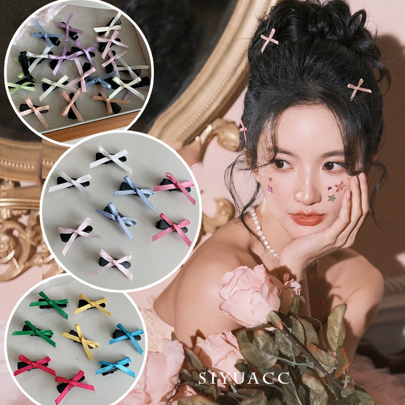Ballet style bow small hairpin birthday party props hairpin ribbon tie hair clip headdress hair accessories for women