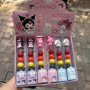 Cute creative stationery cartoon silicone bullet crayon 6 color 12 color stitching rotating crayon wholesale Sanrio