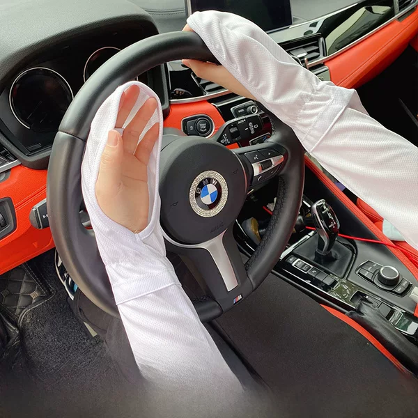 Adjustable Japanese Large Size Ice Sleeve Horseshoe Sleeve Women's Summer Driving Sun Sleeve Loose Arm Protector Riding Ice Silk Sleeve