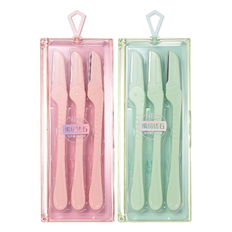 Ueno Ramila folding eyebrow trimmer 3 PCs small macro with protective net eyebrow scraper boxed SY341