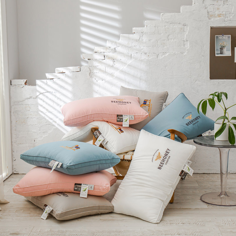 希爾頓五星級酒店枕頭賓館家用羽絲絨枕芯成人單人護頸枕廠家批發