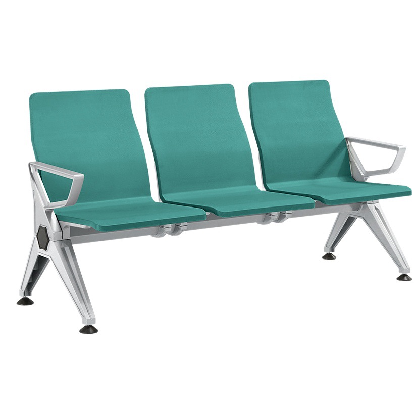 silla de espera silla de fila de tres personas hospital banco asiento público silla de aeropuerto de aluminio silla de fila