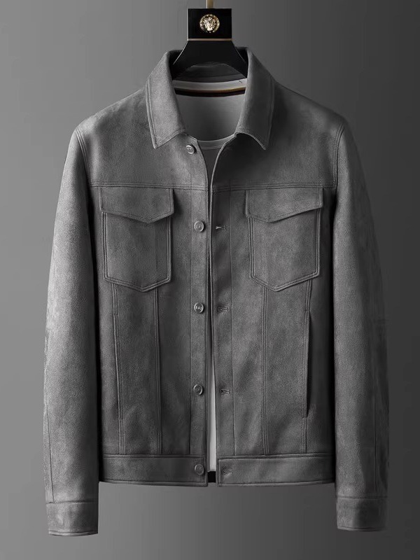 Japanese style retro lapel jacket men's 2023 autumn new high-grade suede casual all-matching coat top