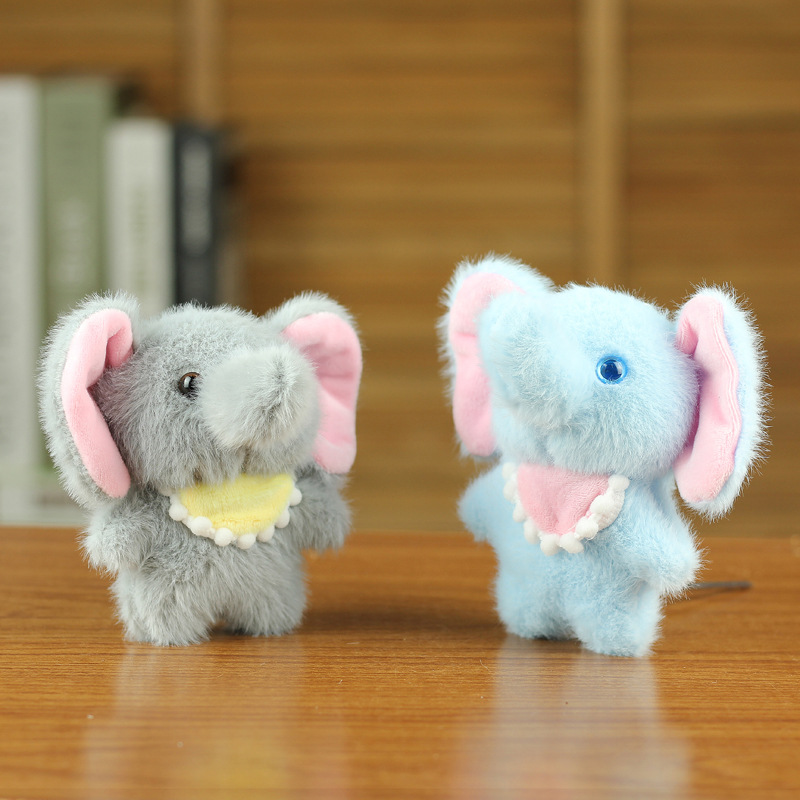 Douyin celebridad de Internet venta caliente bebé elefante llavero muñeca colgante peluche elefante muñeca regalo de lanzamiento de boda