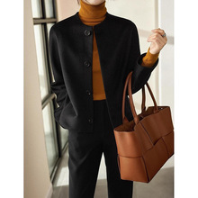 现货厂家清仓处理连女感外套い羊毛羊绒 新款肩袖 女