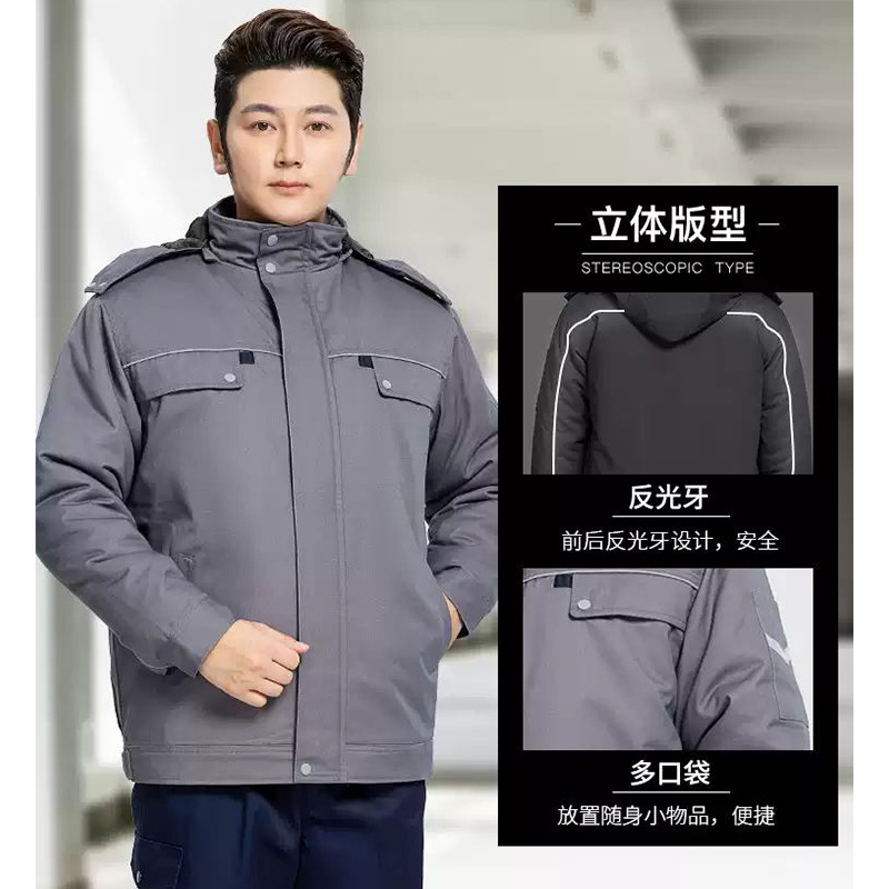 Invierno chaqueta de algodón de invierno protección laboral ropa de fábrica chaqueta hombre sucia resistencia al desgaste ropa de algodón gruesa personalizada