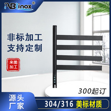 供應電熱毛巾架浴室衛生間加熱烘干架免打孔304不銹鋼毛巾桿