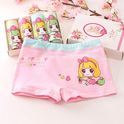 Children's underwear for girls, 1-9 years old, small and medium-sized children's triangular and quadrangular A-class plain waist pants